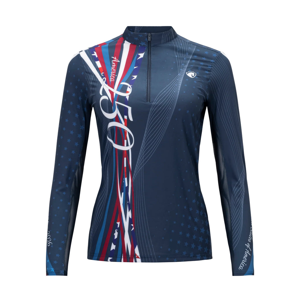 LIMITED EDITION Arista + Fleeceworks America 250 Quarter-Zip Sun Shirt with Mesh
