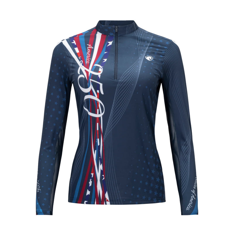 LIMITED EDITION Arista + Fleeceworks America 250 Quarter-Zip Sun Shirt with Mesh