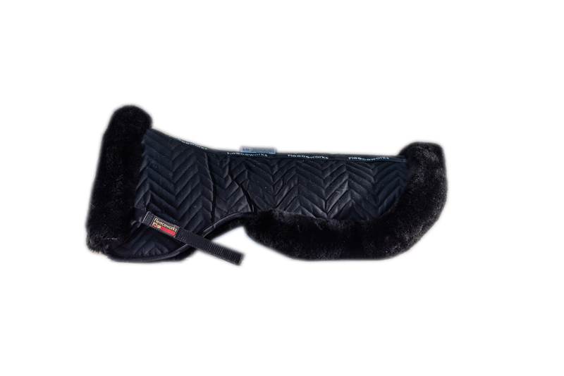 Sheepskin Perfect Balance Halfpad with Rolled Edge and Front Inserts Dressage