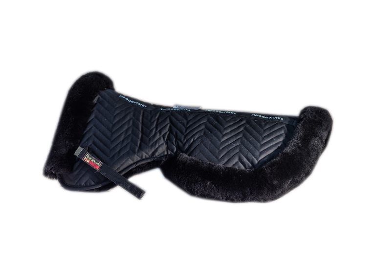 Sheepskin Perfect Balance Halfpad with Rolled Edge and Front Inserts Dressage