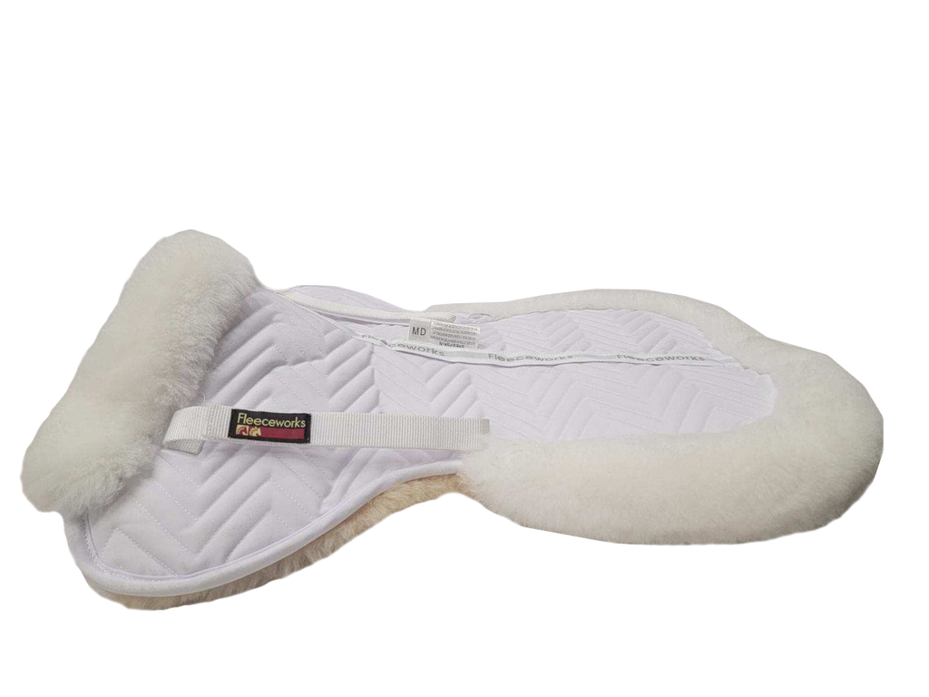 Sheepskin Perfect Balance Halfpad with Rolled Edge and Front Inserts Dressage