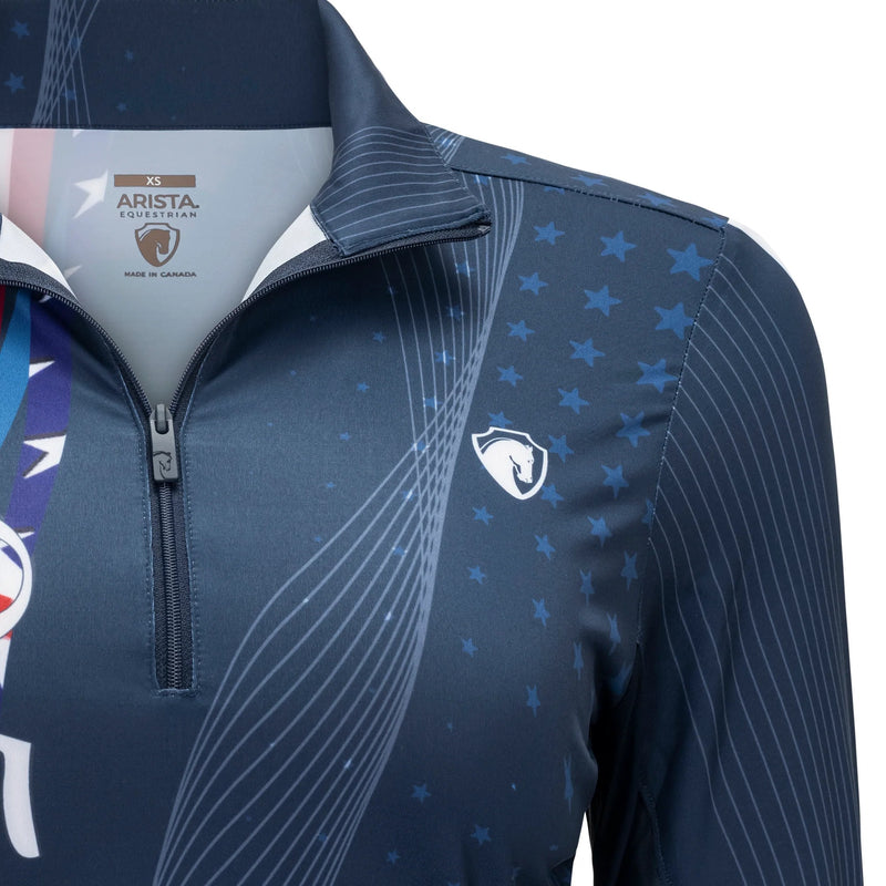 LIMITED EDITION Arista + Fleeceworks America 250 Quarter-Zip Sun Shirt with Mesh