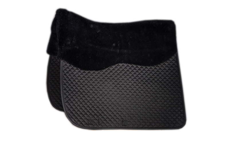 Therawool Quilted Dressage Squarepad with Perfect Balance Technology Black only