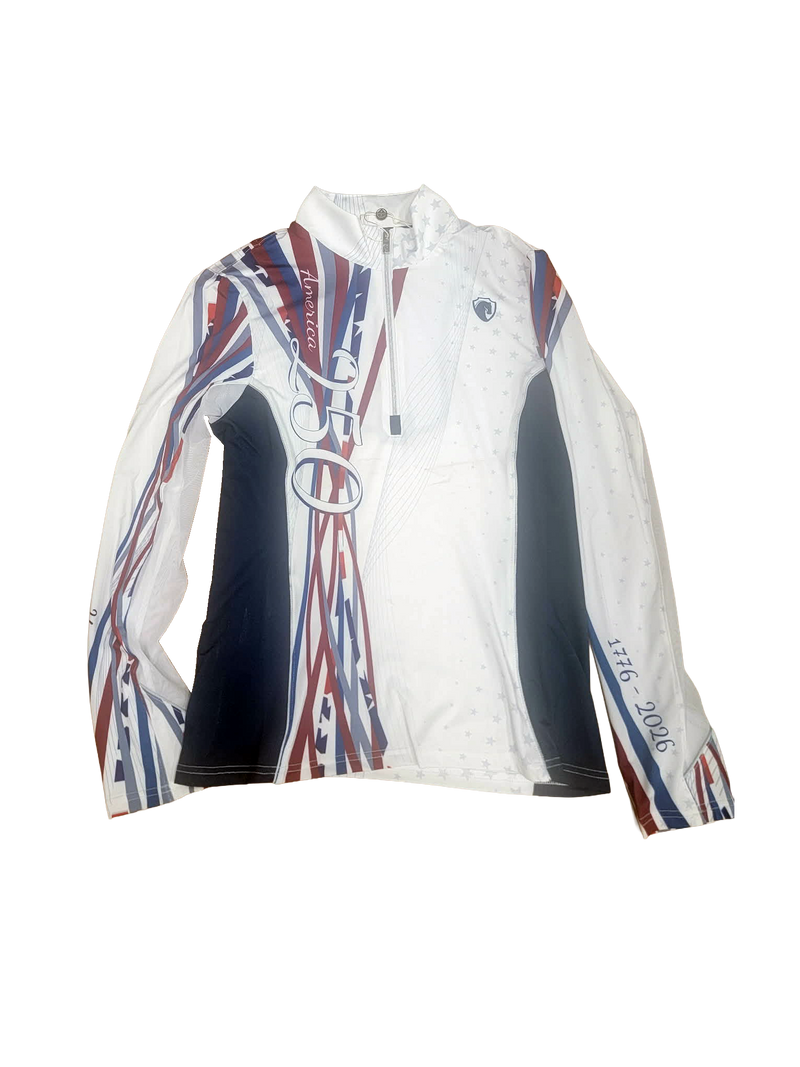 LIMITED EDITION Arista + Fleeceworks America 250 Quarter-Zip Sun Shirt with Mesh