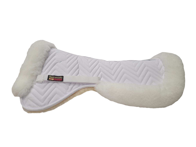 Sheepskin Perfect Balance Halfpad with Rolled Edge and Front Inserts Dressage