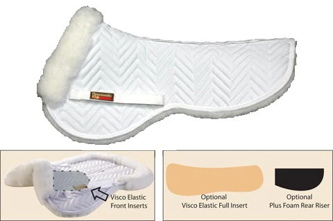 Sheepskin Perfect Balance Halfpad with Banded Edge and Front Inserts Dressage